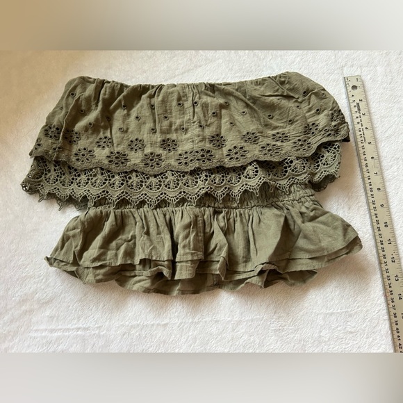 Green Strapless American Eagle Tube Top - Picture 2 of 3